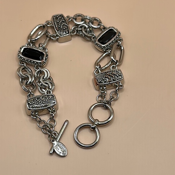 Cookie Lee Silver Bracelet with Black Details - Picture 3 of 5